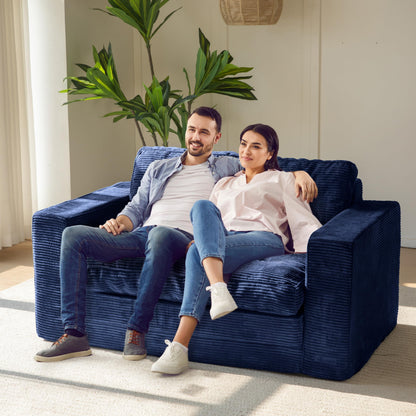 MAXYOYO Convertible Sofa Bed, Pull Out Loveseat Sleeper Sofa, 2 in 1 Folding Couch Bed
