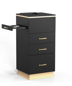 OmySalon Salon Storage Station Barber Stations Beauty Salon Spa Equipment with 3 Drawers