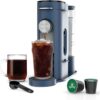 Ninja Pods & Grounds Single-Serve Coffee Maker, K-Cup Pod Compatible, Brews Grounds, Compact Design, 56-oz. Reservoir, 6-oz. Cup to 24-oz. Travel Mug Brew Sizes, Iced Coffee Maker, Stone, PB041ST