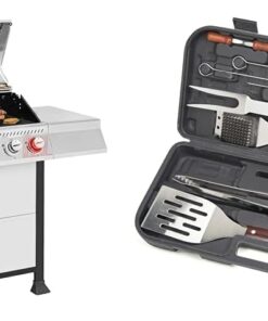 Alternative view of Royal Gourmet GA5401T 5-Burner Propane Gas Grill with Sear Burner and Side Burner, Stainless Steel BBQ Grill with 632 Sq. In. Grilling Area for Outdoor Barbecue Cooking, 64,000 BTUs, Silver