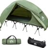 Night Cat Camping Cot Tent - Waterproof 1-Person Off-Ground Combo Cot Bed for Adults Portable Easy Set-up Tent
