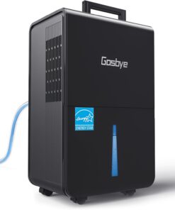 4500 Sq.Ft. Most Efficient Energy Star 2024 Dehumidifier for Basement with Drain Hose, Max 115 Pints/D Dehumidifier for Large Room, [45dB Quiet Compressor], Easy Drainage, Auto-restart, Black