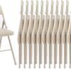 Sweetcrispy Folding Chair 12 Pack, Leather Padded Folding Chairs, Sturdy Metal Foldable Chairs