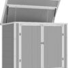 Amopatio 41 Cu Ft Horizontal Outdoor Storage Shed Resin Trash Can Storage Resin Shed