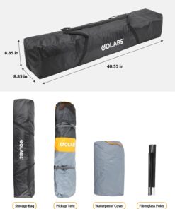 Alternative view of Golabs Truck Bed Tent for 5.5-6.5 Ft Bed, 5-Minute Easy Setup by Pre-Assembled Design, Waterproof PU2000mm, 2-Person Portable with Extra Rainfly Cover for Camping & Outdoor, Includes Storage Bag