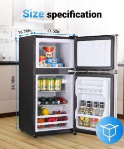 Alternative view of Apartment Size Refrigerator, 3.5 Cu.Ft Samll Refrigerator with Freezer Suitable for Home and Apartments, Freestanding
