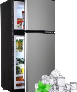 Apartment Size Refrigerator, 3.5 Cu.Ft Samll Refrigerator with Freezer Suitable for Home and Apartments, Freestanding