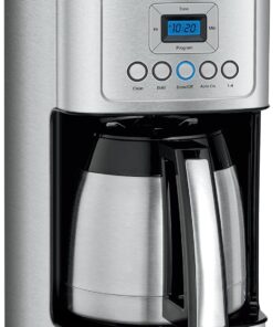 Cuisinart 12-Cup Coffee Maker, Programmable PerfecTemp Thermal Carafe Coffee Machine with 1-4 Cup Setting, Brew Strength Control and Brew Pause, Stainless Steel, DCC-3400NAS, Silver