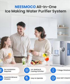 Alternative view of Ice Maker Water Filter Dispenser, 3 in1 Countertop Instant Hot & Cold Water -7 Stage Purification with Remineralization 7 Temperature & 5 Dispensing Volume Options Portable No Installation.
