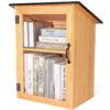 Outdoor Library Book Box Double Free Literature Exchange Box Book Storage Little Wood Cabinet