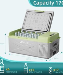 Alternative view of 12V Car Refrigerator, 17 Quart Portable Freezer 12 Car Fridge (-4F~68F) Compressor Electric Cooler with 12/24V DC 110-240V AC, APP Control For Car Truck RV Camping, Travel Outdoor Home