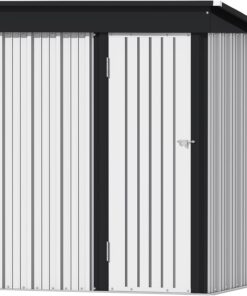 Devoko Outdoor Storage Shed 5 x 3 FT Lockable Metal Garden Shed Steel Anti-Corrosion Storage House with Single Lockable Door for Backyard Outdoor Patio
