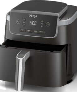 Alternative view of Ninja Air Fryer Pro 4-in-1 with 5 QT Capacity, Air Fry, Roast, Reheat, Dehydrate, Air Crisp Technology with 400F for hot, 120 Volts, Nonstick Basket & Crisper Plate, Grey, AF141