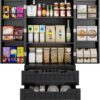 Gizoon Kitchen Pantry Storage Cabinet with Drawers Freestanding Bathroom Storage Cabinets with Doors and Shelves, 47" Small Food Pantry Cabinet for Dining Room Craft Room, White