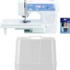 Brother Sewing and Quilting Machine, Computerized, 165 Built-in Stitches, LCD Display, Wide Table, 8 Included Presser Feet, White, 20x12x17