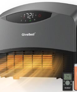GiveBest Electric Wall Heater with WiFi and Remote Control, Floor or Wall Mounted Heater, Large Room Coverage, 3 Heating Modes, 1500W Fast Heating Space with Thermostat for Indoor Room Use