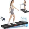 Walking Pad Treadmill with 12% 9-Level Auto Incline, 450 lbs Capacity RGB LED Screen, Bluetooth Speaker Under Desk Treadmill, Compact Treadmills for Home Hiking