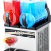 VEVOR Slushy Machine, 15Lx2 Double Tank Commercial Margarita Machine, 120 Cups Stainless Steel Margarita Smoothie Frozen Drink Machine, Slushie Machine for Home Party Restaurants Cafe Bars