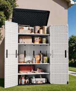 Alternative view of Greesum Outdoor Horizontal Storage Shed 27 Cu.ft Resin Large Storage Box for Garden Patio