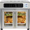 Extra Large French Door Air Fryer Toaster Oven Combo 24 Cooking Functions Digital Controls