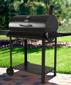 Alternative view of Royal Gourmet CC1830T 30-Inch Barrel Charcoal Grill with Warming Rack & Front Storage Basket, Outdoor BBQ Grill with 627 sq. in. Grilling Area for Backyard Barbecue Cooking Party, Black