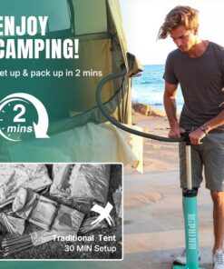 Alternative view of Niphean Truck Bed Tent 5.5ft-8ft for 2+1 People/Family, 2 Mins Fast Setup Inflatable Pickup Truck Tent, PU 3000mm Waterproof & High-Strength Windproof, Spacious Interior for Multi-Landscape