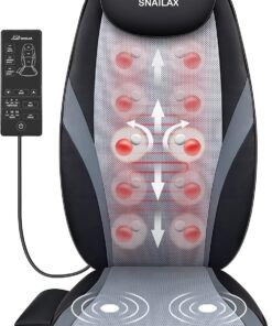 Snailax Shiatsu Massage Cushion with Heat Massage Chair Pad Kneading Back Massager for Home Office Seat use