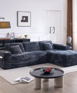 Cloud Sectional Couch with L-Shape Chaise, Modern Modular Sofa with Deep Seat, Built-in Cup Holder & Storage Pocket for Living Room Bedroom, No Assembly Required (Dark Gray, Left Sitting Chaise)