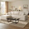 Cloud Sectional Couch with L-Shape Chaise,Modern Modular Sofa with Deep Seat, Upholstered Couches for Living Room Bedroom,No Assembly Required, Beige (Left Facing Chaise)
