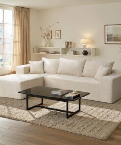 Cloud Sectional Couch with L-Shape Chaise,Modern Modular Sofa with Deep Seat, Upholstered Couches for Living Room Bedroom,No Assembly Required, Beige (Left Facing Chaise)