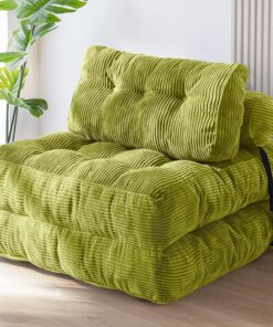 MAXYOYO Folding Sofa Bed Convertible Sleeper Chair Pillow Foldable Mattress Back Support