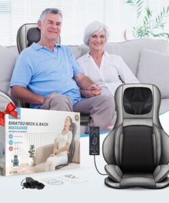 Alternative view of COMFIER Massager Chair with Heat Shiatsu Neck Back Massager Portable with Compress & Rolling Massage Chair Pad for Full Back Neck & Shoulders Full Body Pain