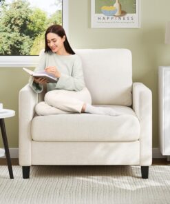 Loveseat Sofa 51" Love Seat Comfy Corduroy Small Loveseat Small Spaces Tool-Free Setup Couch