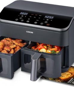 COSORI 9Qt 10-in-1 Dual Air Fryer Fresh Balanced Meals for Family Children Double Baskets