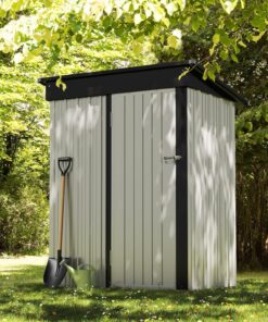 Alternative view of Devoko Outdoor Storage Shed 5 x 3 FT Lockable Metal Garden Shed Steel Anti-Corrosion Storage House with Single Lockable Door for Backyard Outdoor Patio