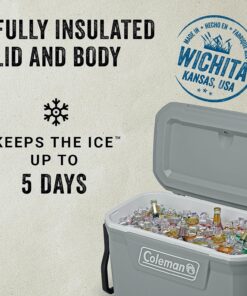 Alternative view of Coleman Classic Series Insulated Portable Wheeled Cooler, Leak-Resistant Outdoor Hard Cooler Keeps Ice up to 5 Days, 100-Quart