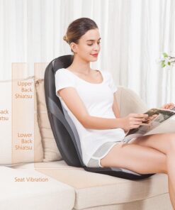 Alternative view of Snailax Shiatsu Massage Cushion with Heat Massage Chair Pad Kneading Back Massager for Home Office Seat use