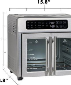 Alternative view of Emeril Lagasse 26 QT Extra Large Air Fryer, Convection Toaster Oven with French Doors, Stainless Steel