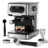 Espresso Machine, Espresso Coffee Maker with Milk Frother Steam Wand, Espresso Coffee Machine with Digital Touch Panel for Cappuccino Latte