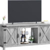 YESHOMY Fireplace TV Stand with Two Barn Doors and Storage Cabinets for Televisions up to 65+ Inch, Entertainment Center Console Table, Media Furniture for Living Room, 58 Inch